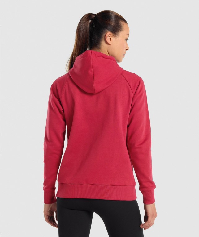 Sudadera Con Capucha Gymshark Entrenamiento Zip Up Burdeos | 5CnURcvqFPL