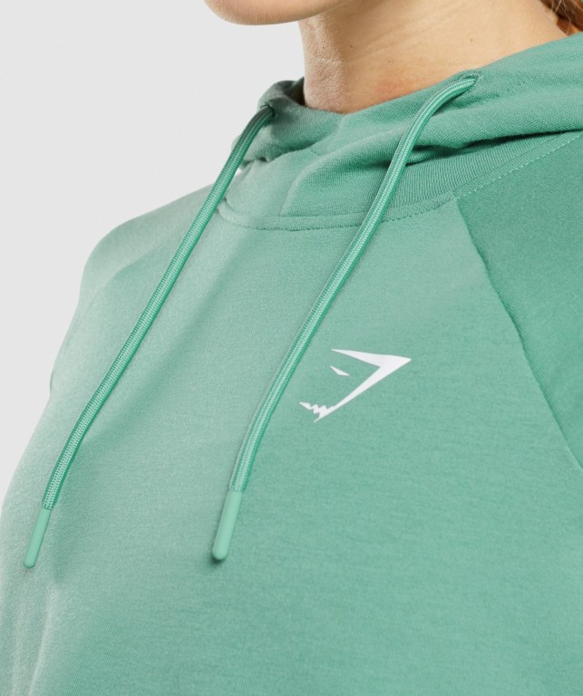 Sudadera Con Capucha Gymshark Entrenamiento Cropped Verde | 6jOpkmjs2oU