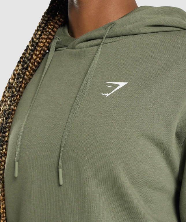 Sudadera Con Capucha Gymshark Entrenamiento Oversized Verde | TL2UBXSeI6R