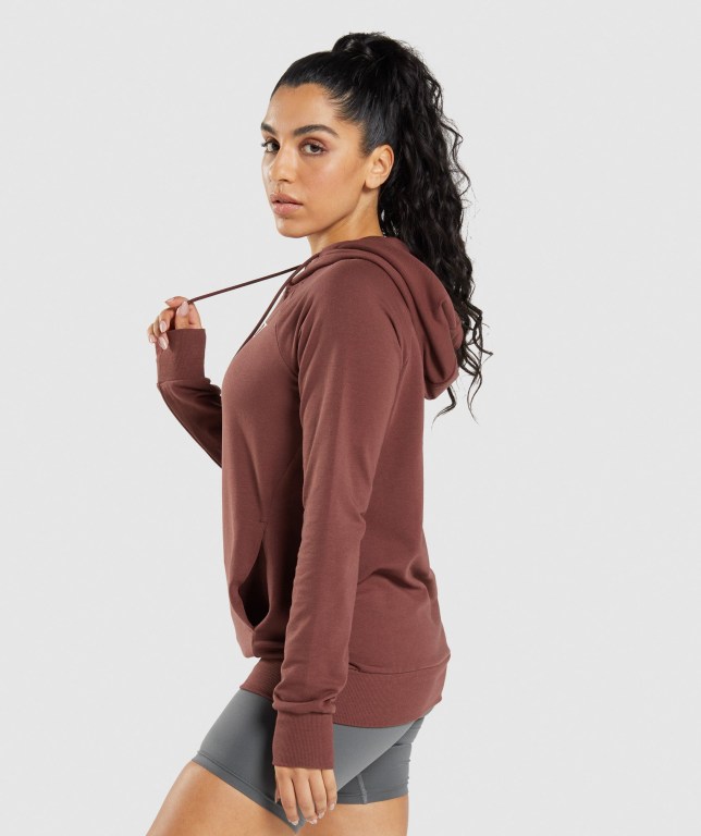 Sudadera Con Capucha Gymshark Entrenamiento Rosas Marrones | lJnVTuK4qQA