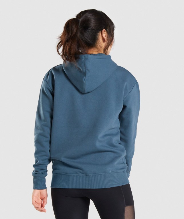 Sudadera Con Capucha Gymshark Entrenamiento Oversized Turquesa | uAnCfxlCRFm