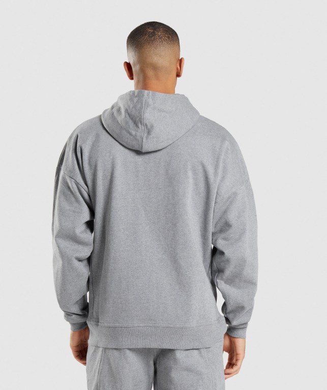 Sudadera Con Capucha Gymshark Essential Oversized Zip Up Gris | RnBp89UdP8L