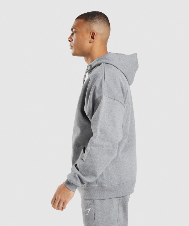 Sudadera Con Capucha Gymshark Essential Oversized Zip Up Gris | RnBp89UdP8L