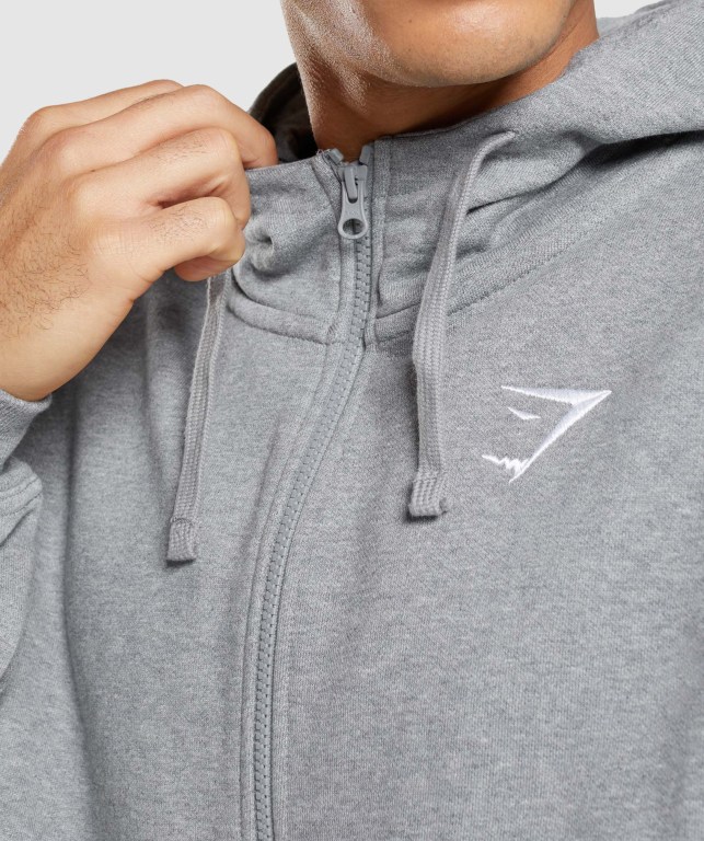 Sudadera Con Capucha Gymshark Essential Oversized Zip Up Gris | RnBp89UdP8L