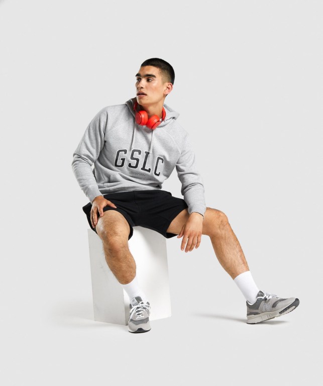 Sudadera Con Capucha Gymshark GSLC Collegiate Gris Claro | DxfqzpVKrxG