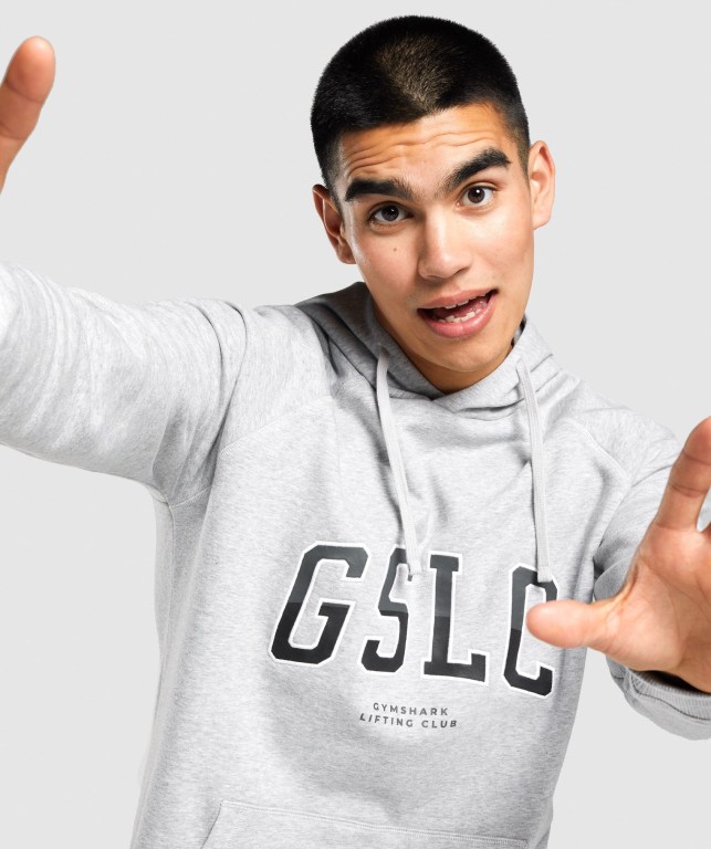 Sudadera Con Capucha Gymshark GSLC Collegiate Gris Claro | DxfqzpVKrxG