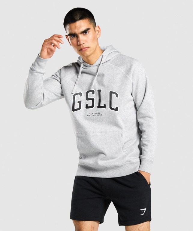 Sudadera Con Capucha Gymshark GSLC Collegiate Gris Claro | DxfqzpVKrxG