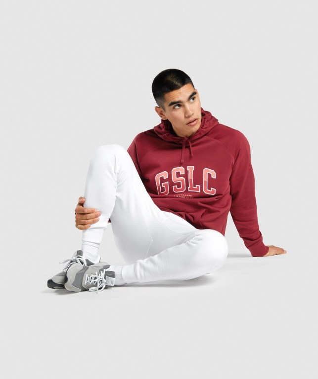 Sudadera Con Capucha Gymshark GSLC Collegiate Burdeos | VvKHeMtkhbu