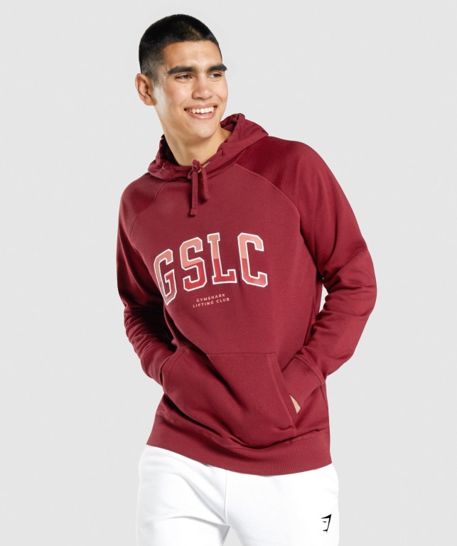 Sudadera Con Capucha Gymshark GSLC Collegiate Burdeos | VvKHeMtkhbu