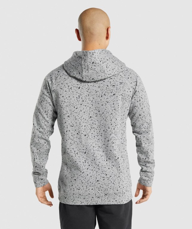 Sudadera Con Capucha Gymshark Micro Print Gris Claro | LExugjY5eKy