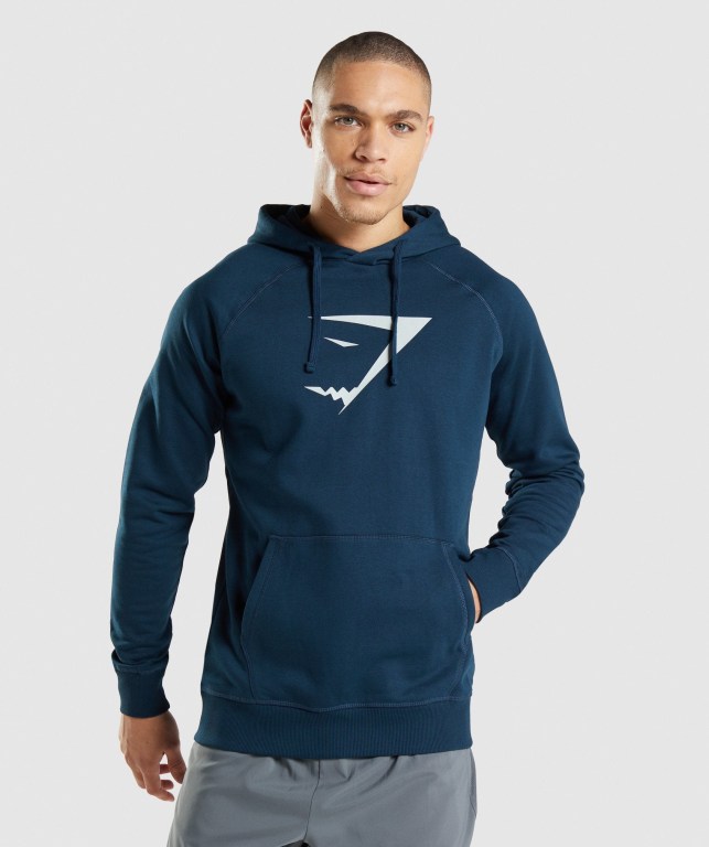 Sudadera Con Capucha Gymshark Sharkhead Infill Azul Marino | BMKjvduh38y