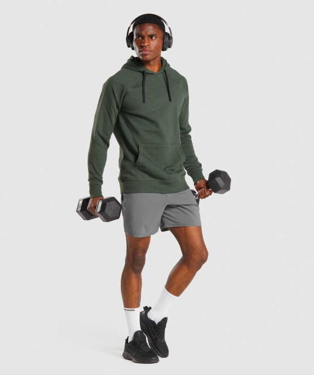 Sudadera Con Capucha Gymshark Sharkhead Infill Verde Oscuro | DHwqTjXvSNj