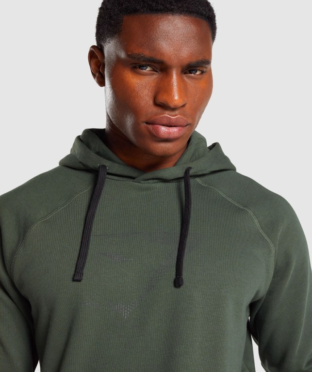 Sudadera Con Capucha Gymshark Sharkhead Infill Verde Oscuro | DHwqTjXvSNj