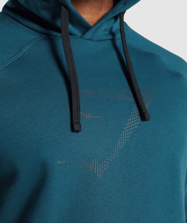 Sudadera Con Capucha Gymshark Sharkhead Infill Turquesa | TTfTedGtSQu