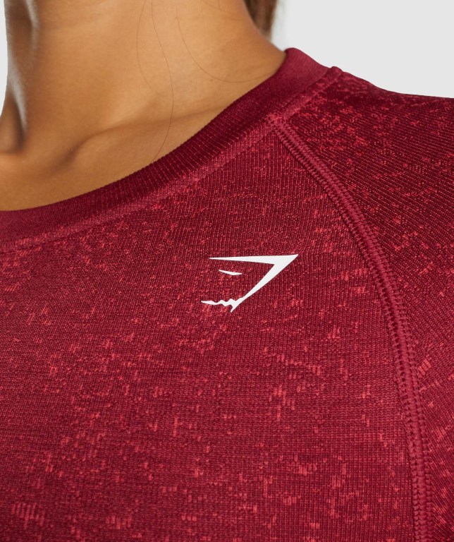 Sudaderas Gymshark Adapt Fleck Seamless Crop Top Burdeos | 9p1Xrr1avXM