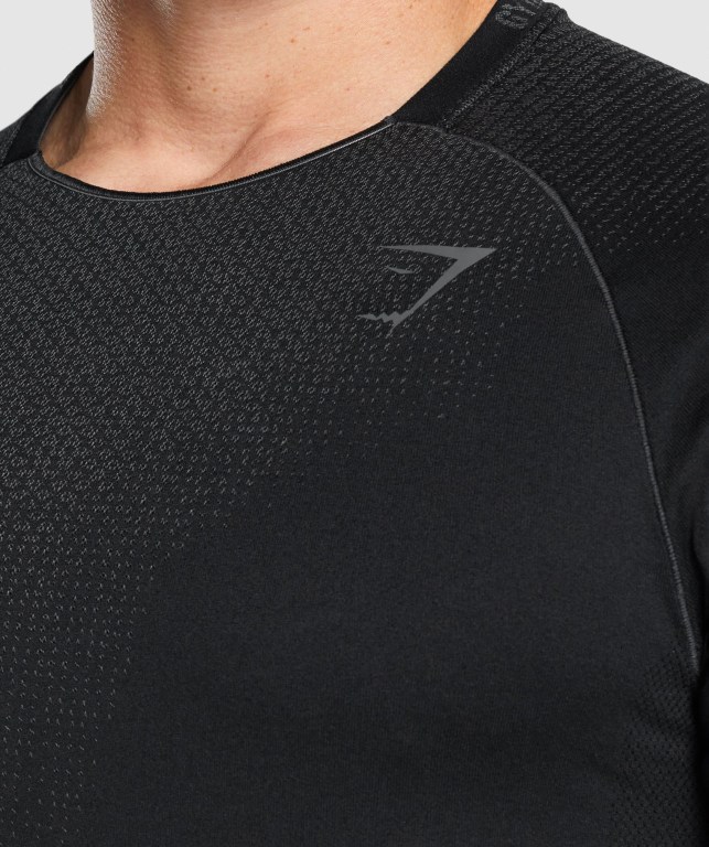 Sudaderas Gymshark Apex Contrast Seamless Negras | LdG2kzY4nvn