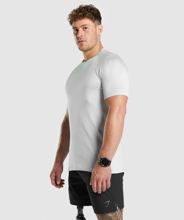 Sudaderas Gymshark Apex Contrast Seamless Gris Claro | gT5MUB7z2w5