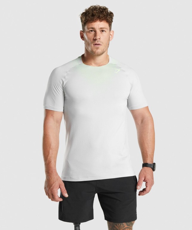 Sudaderas Gymshark Apex Contrast Seamless Gris Claro | gT5MUB7z2w5