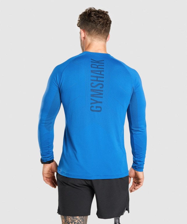 Sudaderas Gymshark Apex Seamless Azules | JGaqbWDtYAa