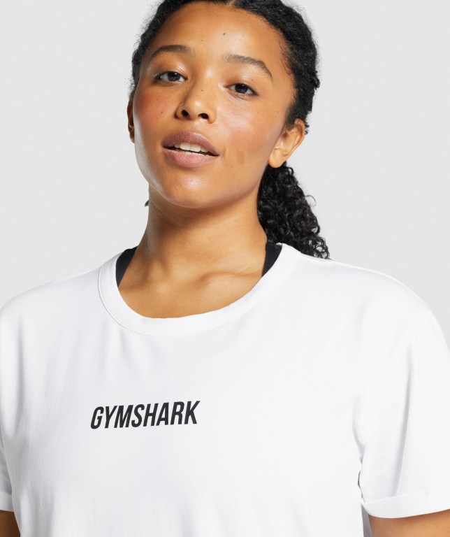 Sudaderas Gymshark Apollo Graphic Blancas | 3DIJJg9LWmz