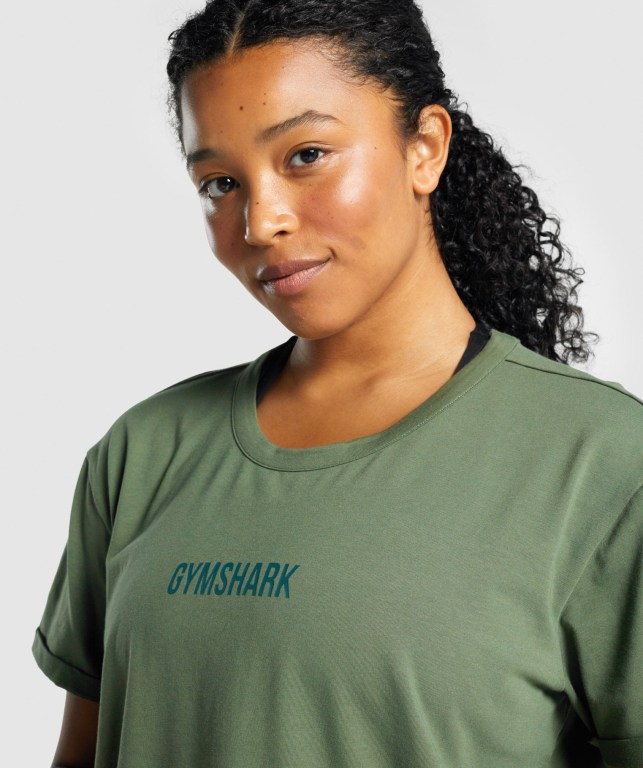 Sudaderas Gymshark Apollo Graphic Verde | tmLjoMancxZ