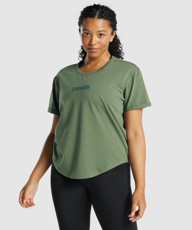 Sudaderas Gymshark Apollo Graphic Verde | tmLjoMancxZ