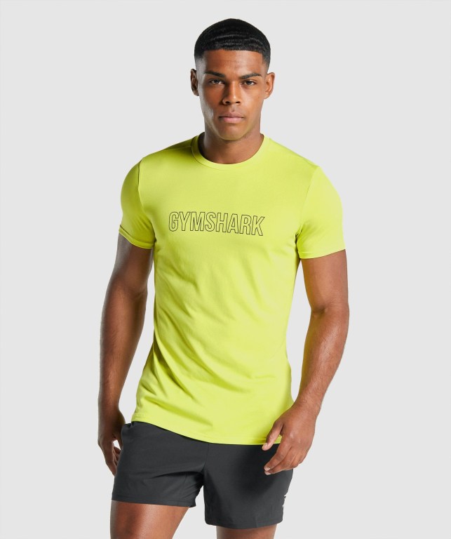 Sudaderas Gymshark Arrival Graphic Amarillo | xXDAUBxrNsK