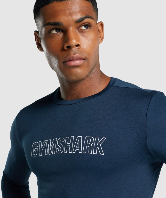 Sudaderas Gymshark Arrival Graphic Azul Marino | erAWpwsMm3E