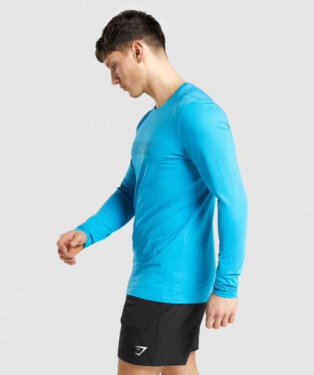 Sudaderas Gymshark Arrival Graphic Azules | SCwBwo6ULgb