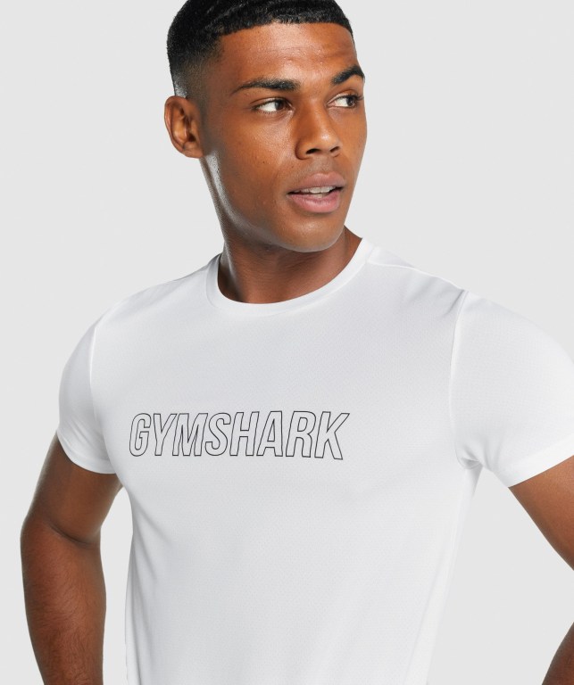 Sudaderas Gymshark Arrival Graphic Blancas | 3ThUAqU2jA2