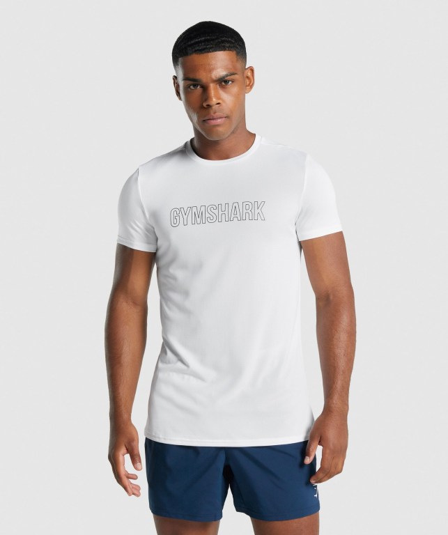 Sudaderas Gymshark Arrival Graphic Blancas | 3ThUAqU2jA2