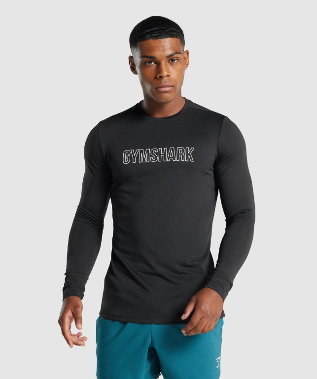 Sudaderas Gymshark Arrival Graphic Negras | bYXh2Ru9k7M