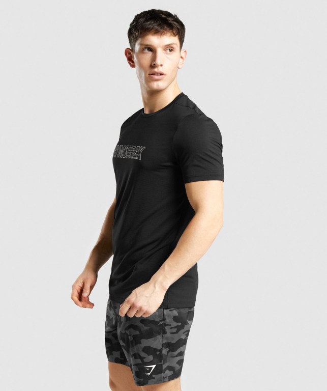 Sudaderas Gymshark Arrival Graphic Negras | fnzyFFDVMmy