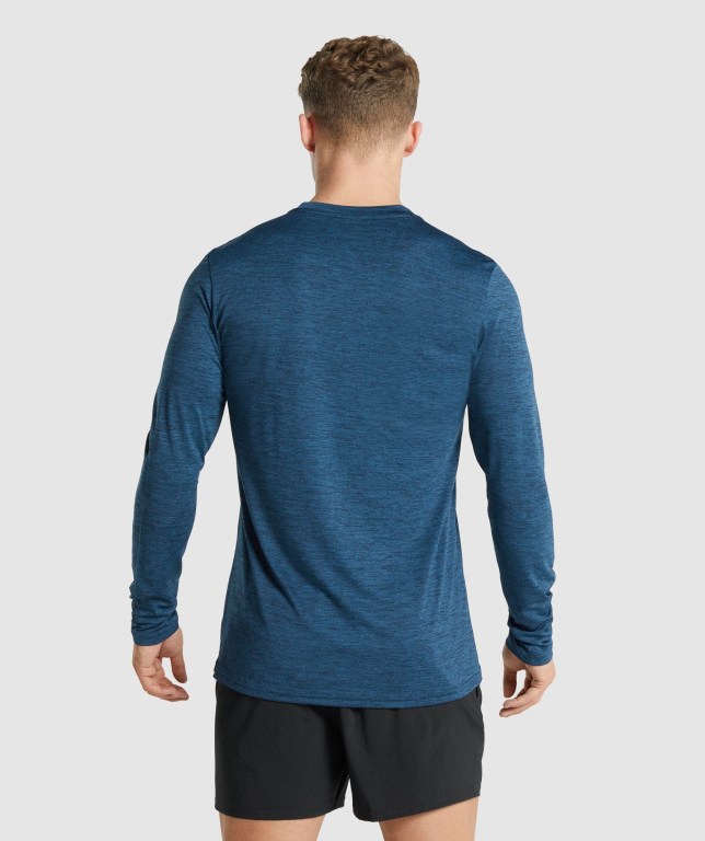 Sudaderas Gymshark Arrival Marl Azul Marino | kCuHqiCBG94