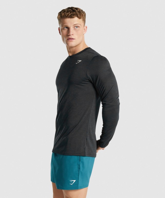 Sudaderas Gymshark Arrival Marl Negras | Fta7QqUseS1