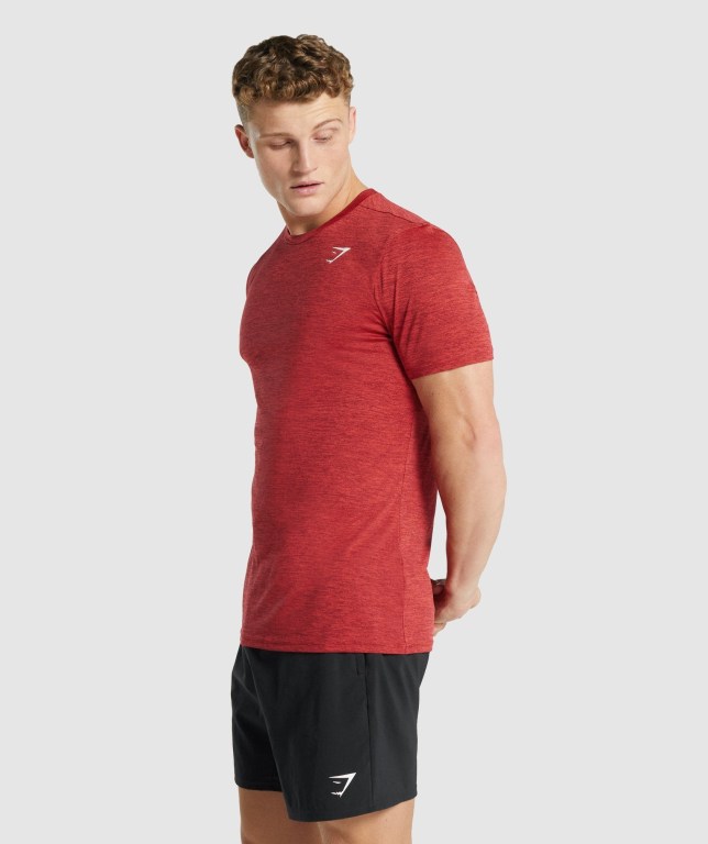 Sudaderas Gymshark Arrival Marl Rojas | IUALMg6ICbn