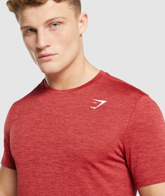 Sudaderas Gymshark Arrival Marl Rojas | IUALMg6ICbn