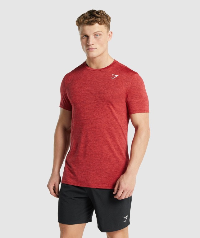 Sudaderas Gymshark Arrival Marl Rojas | IUALMg6ICbn