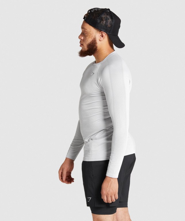 Sudaderas Gymshark Aspect Ligeros Seamless Gris Claro | 6evT7JUAXKR