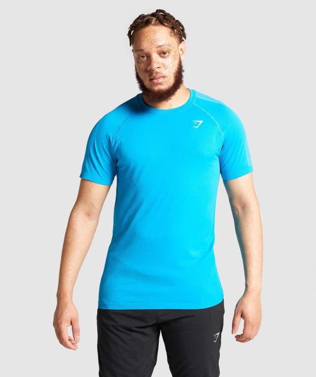 Sudaderas Gymshark Aspect Ligeros Seamless Azules | yzwSGuIQN7l