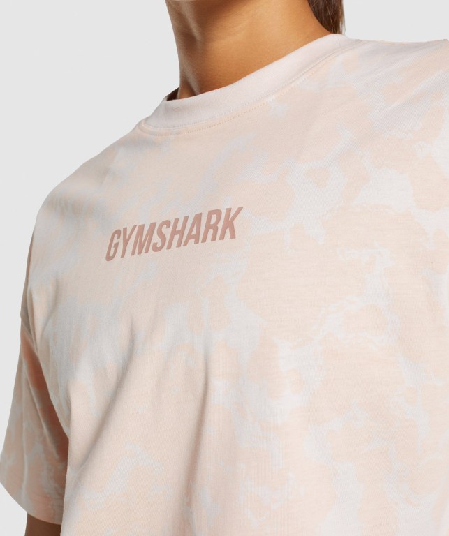 Sudaderas Gymshark Camo Graphic Oversized Creme Marrones Claro | Q1YNu5VDRh5