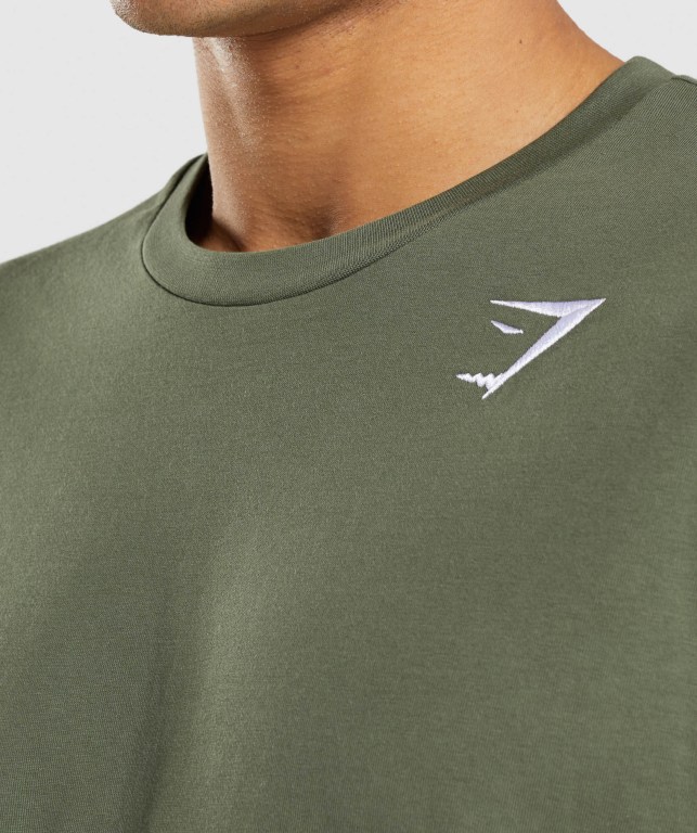 Sudaderas Gymshark Crest Verde Oliva | ebjKzMtNjGG