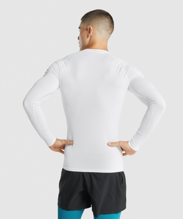 Sudaderas Gymshark Element Baselayer Blancas | hHixNMuB2Mv