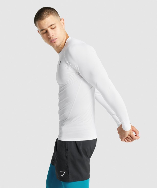 Sudaderas Gymshark Element Baselayer Blancas | hHixNMuB2Mv