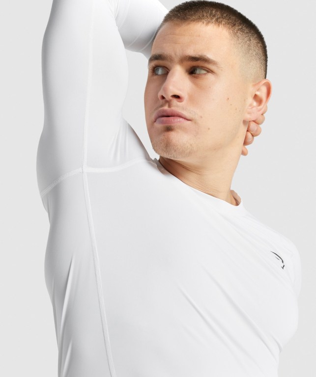 Sudaderas Gymshark Element Baselayer Blancas | hHixNMuB2Mv