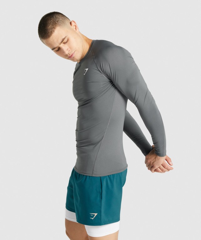 Sudaderas Gymshark Element Baselayer Gris | U672KhC9vIP