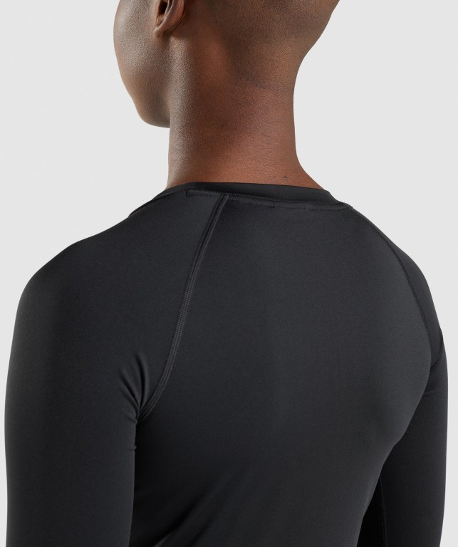 Sudaderas Gymshark Entrenamiento Baselayer Top Negras | 5hvbSJBcBvr