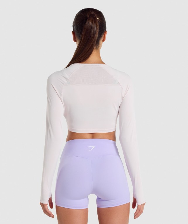 Sudaderas Gymshark Entrenamiento Crop Top Creme | l79pSTAfLqs