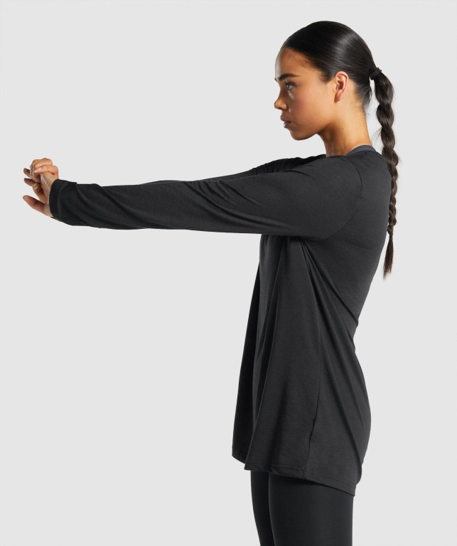 Sudaderas Gymshark Entrenamiento Oversized Negras | D3UfhFDJtYo