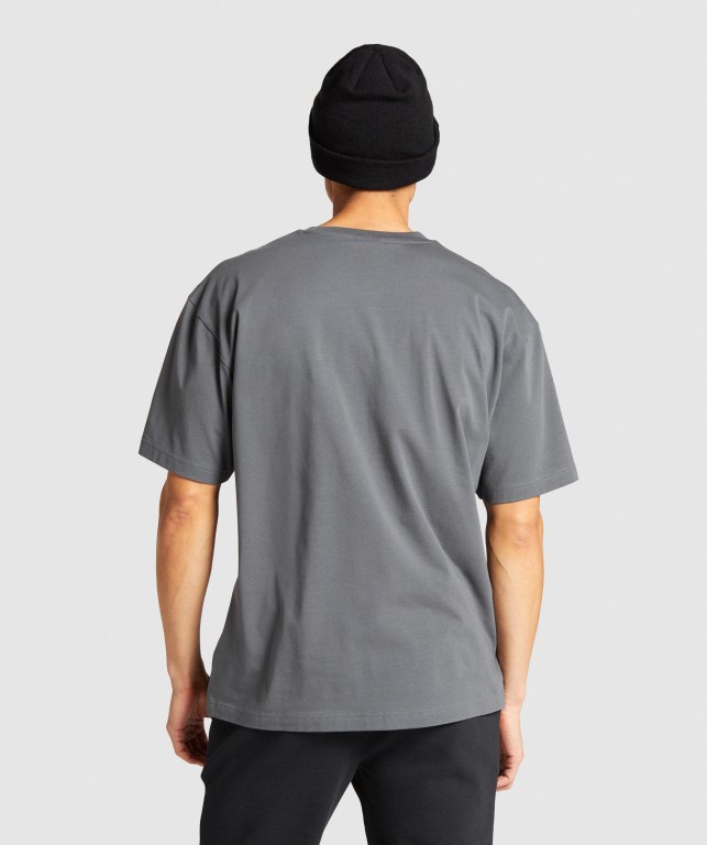 Sudaderas Gymshark Essential Oversized Gris | iTj4OeCfOCN